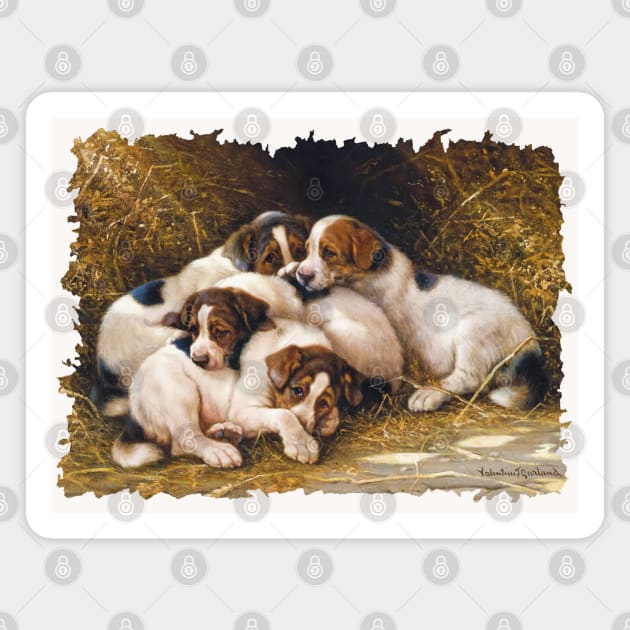 Litter of Beagle Pups Magnet by UndiscoveredWonders